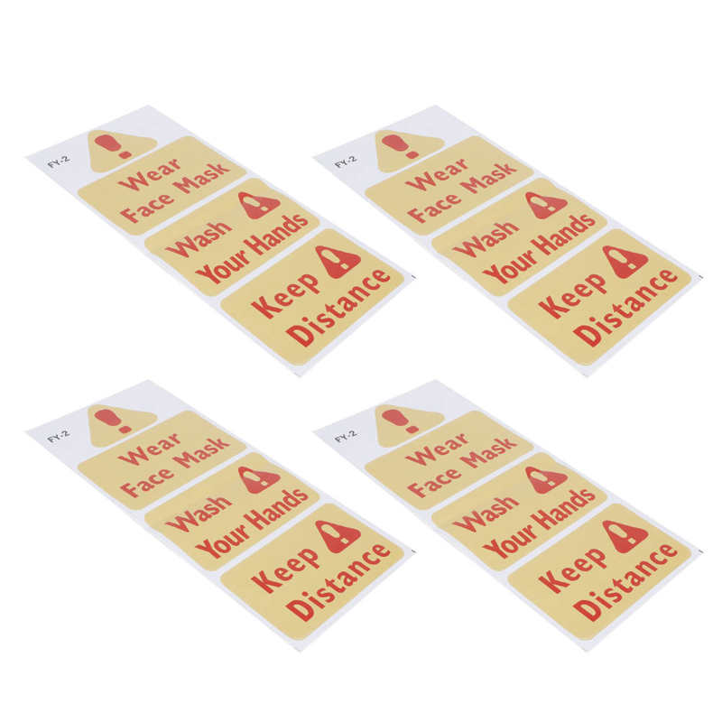 Wall Stickers sticker mural Warning Signs Wall Sticker Caution Warning Decals DIY Kitchen Shop Window Decor wall stickers