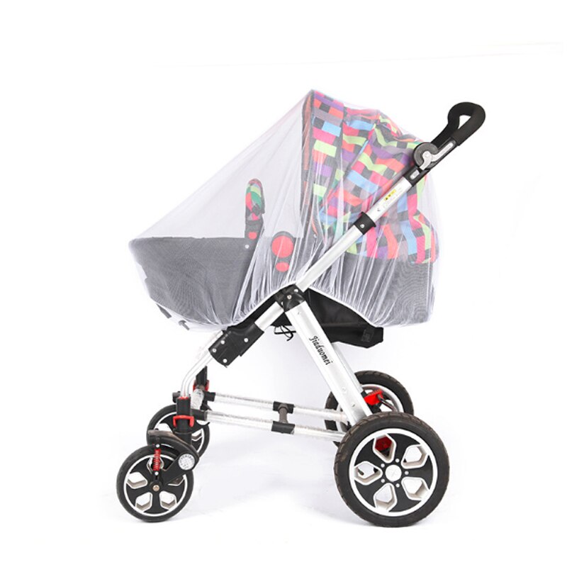 Redes para carrito de niños, cochecito de bebé, silla de paseo, mosquitera, Red de insectos, cubierta de cochecito de malla segura para bebé infantil: Blanco