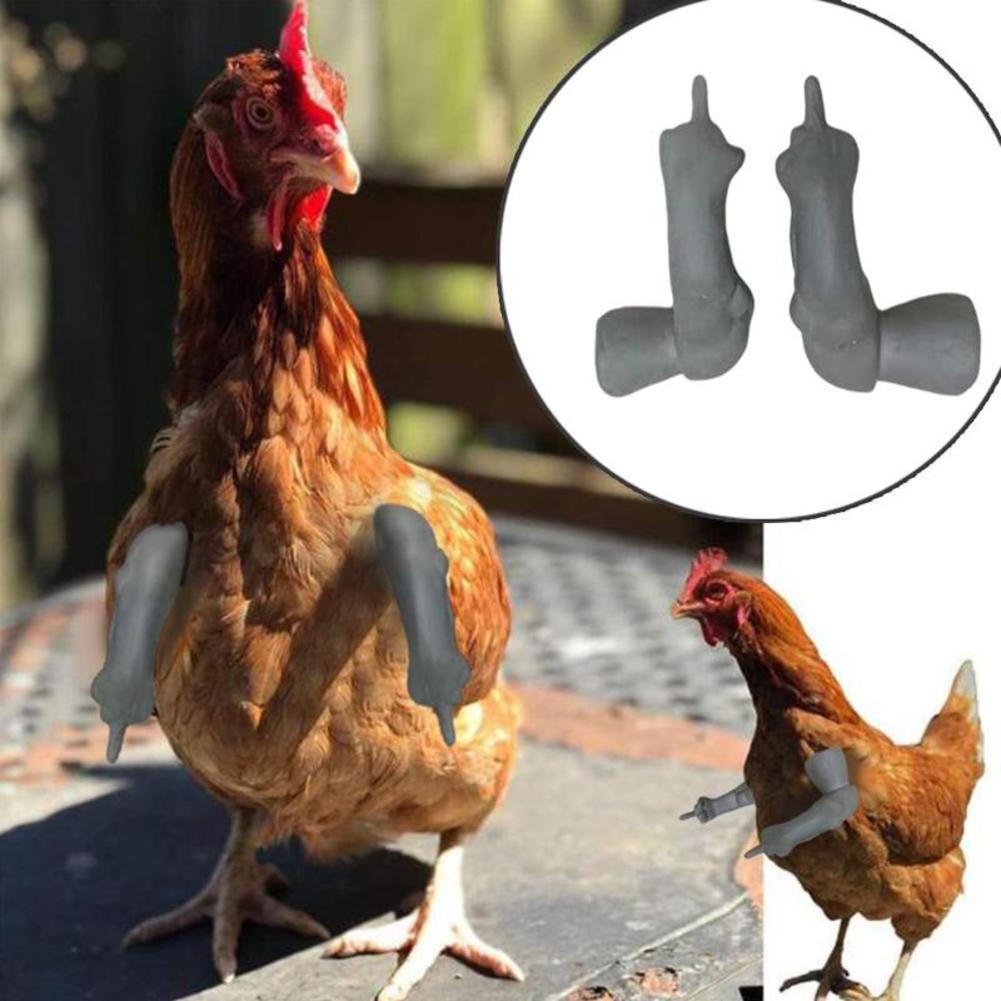 Brazos de pollo musculosos, decoración divertida adecuada para cuerpo y puño de pollo, accesorios divertidos para brazos de pollo, juguete de broma N1I5