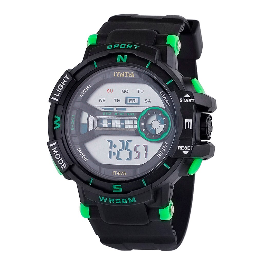 Sporthorloge Multifunctionele Waterdichte Lichtgevende Mode Elektronische Horloge Curren Horloge Mannen Erkek Kol Saati Часы Мужские: Blauw