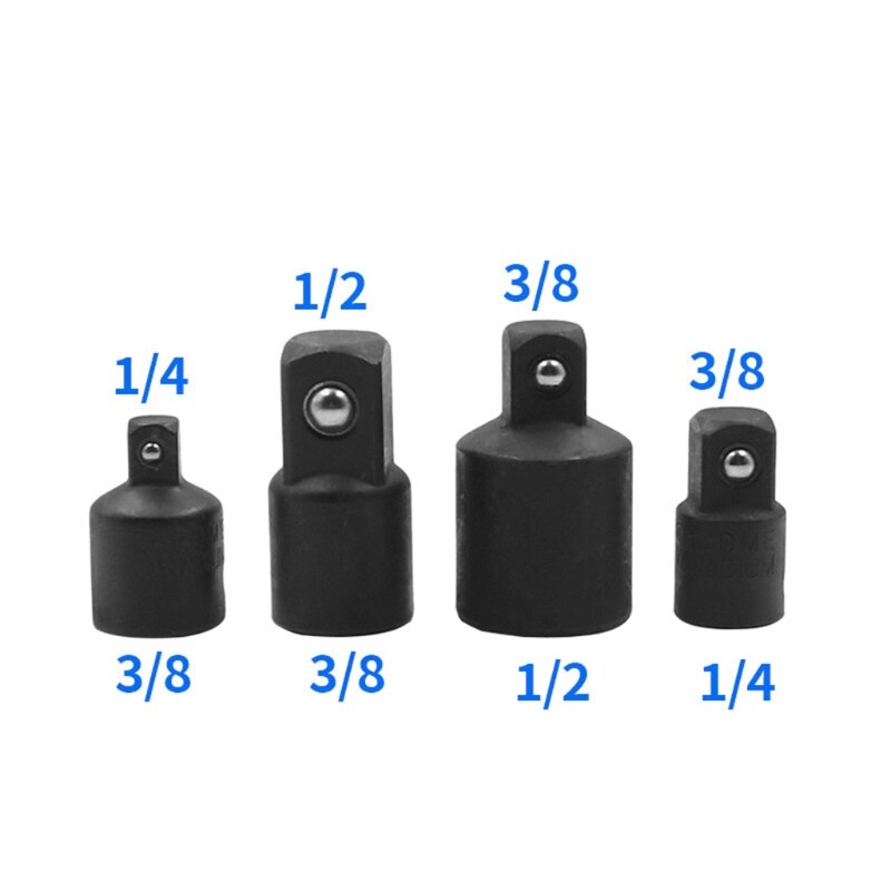Impact Socket Adapter &amp; Reducer Set 1/4 to 3/8 1/2 to 3/8 3/4 to 1/2 3/8 to 1/2 3/8 to 1/4 Male to Female 4/5/Single Pc