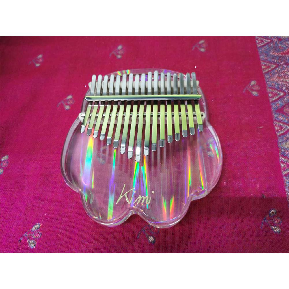 Kalimba Kimi Acrylic 17 Key Transparent Thumb Piano Mbira Sanza with Tuner Hammer Gig Kalimba Finger Keyboard Musical Instrument