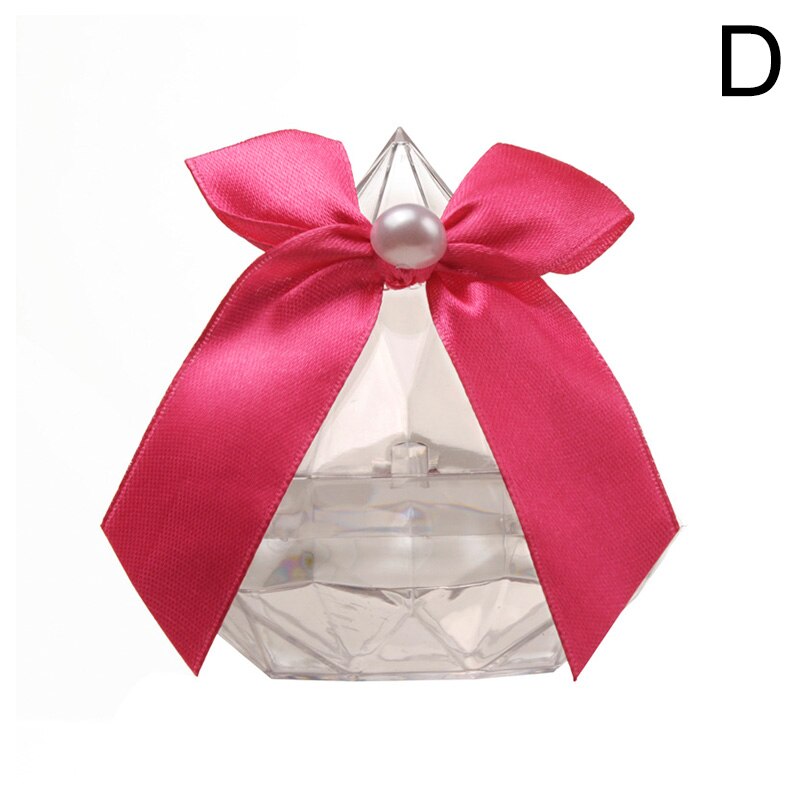 Diamond Shape Candy Box Transparent Plastic Chocolate Petals Container Box Wedding Birthday Party Durable Box: D-S