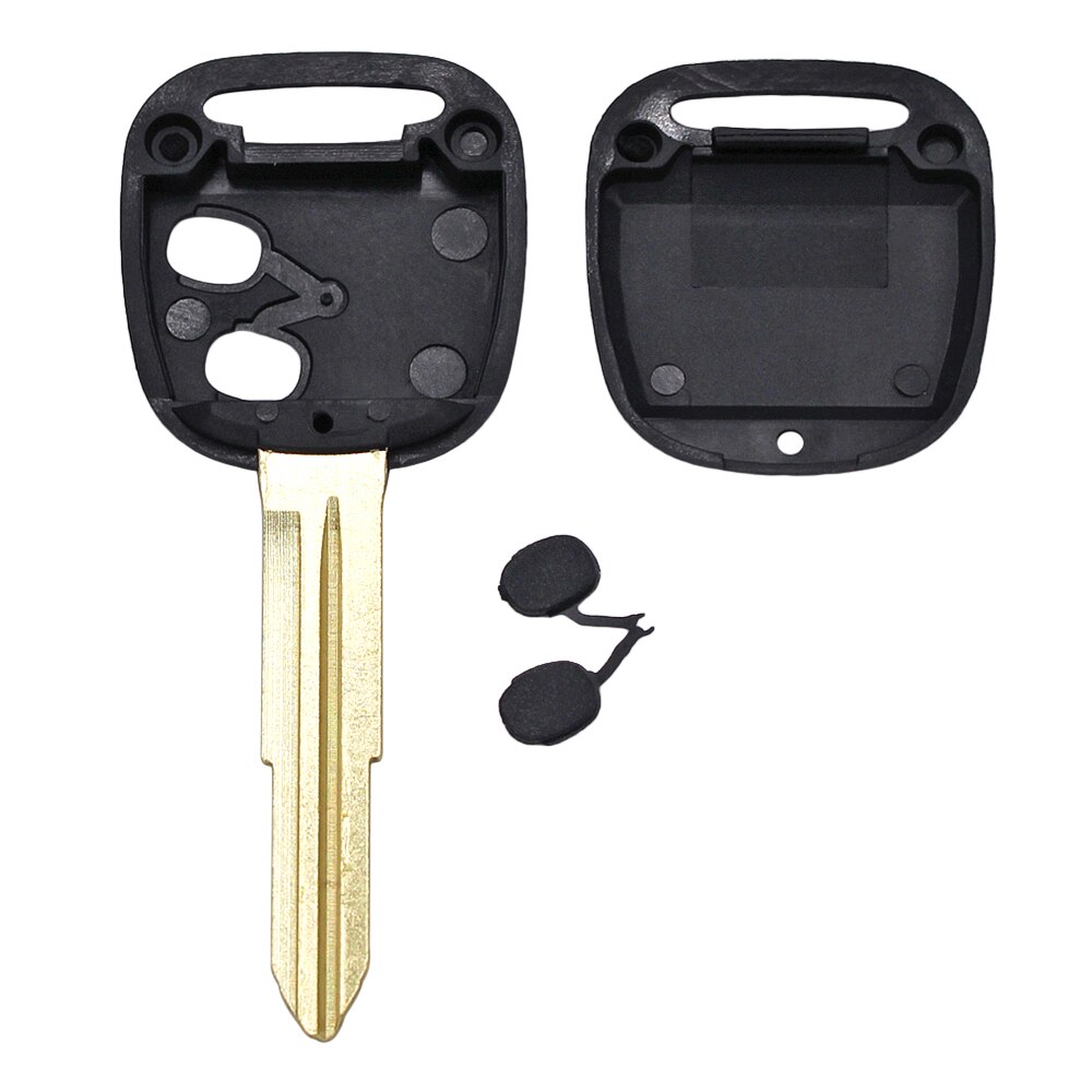 2 knapper udskiftning fjernbetjening nøgleskal fob smart bilnøglehusdæksel med ubeskåret klinge til daihatsu til toyota
