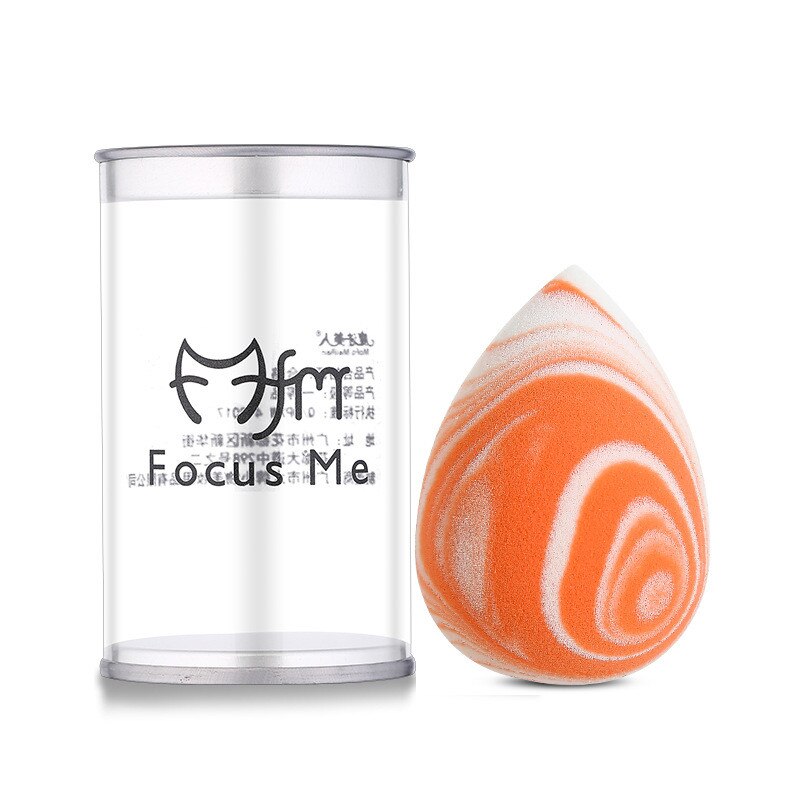 Make-up ei spons puff cosmetische microvezel spons ei foundation poeder make-up ei spons: Zalmdruppel