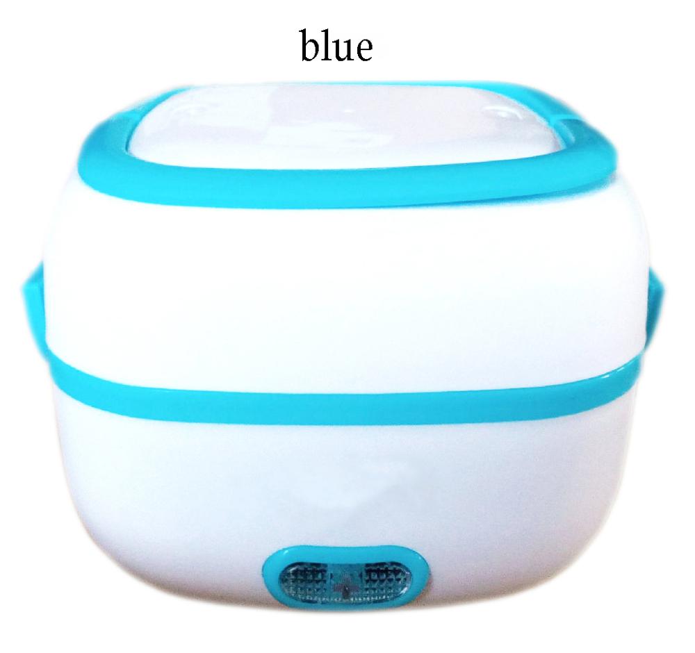 MINI Rice Cooker Thermal Heating Electric Lunch Box Portable Food Steamer Cooking Container Meal Lunchbox Warmer: blue / UK