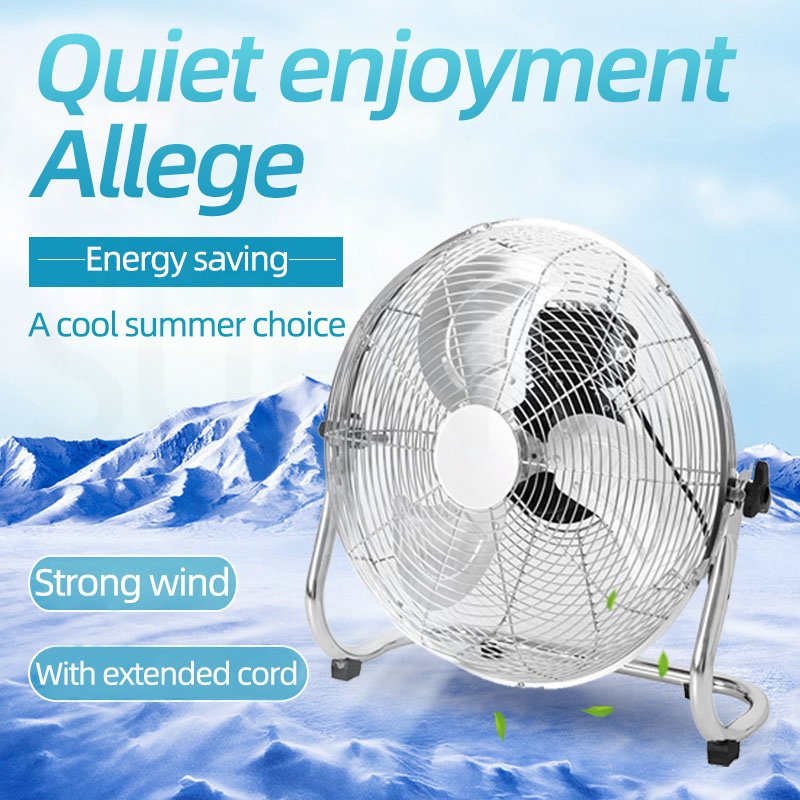 Gulv-/Loftventilator EXUAN Kraftig - 160W Ultrastrong Wind - Rustfrit Stål
