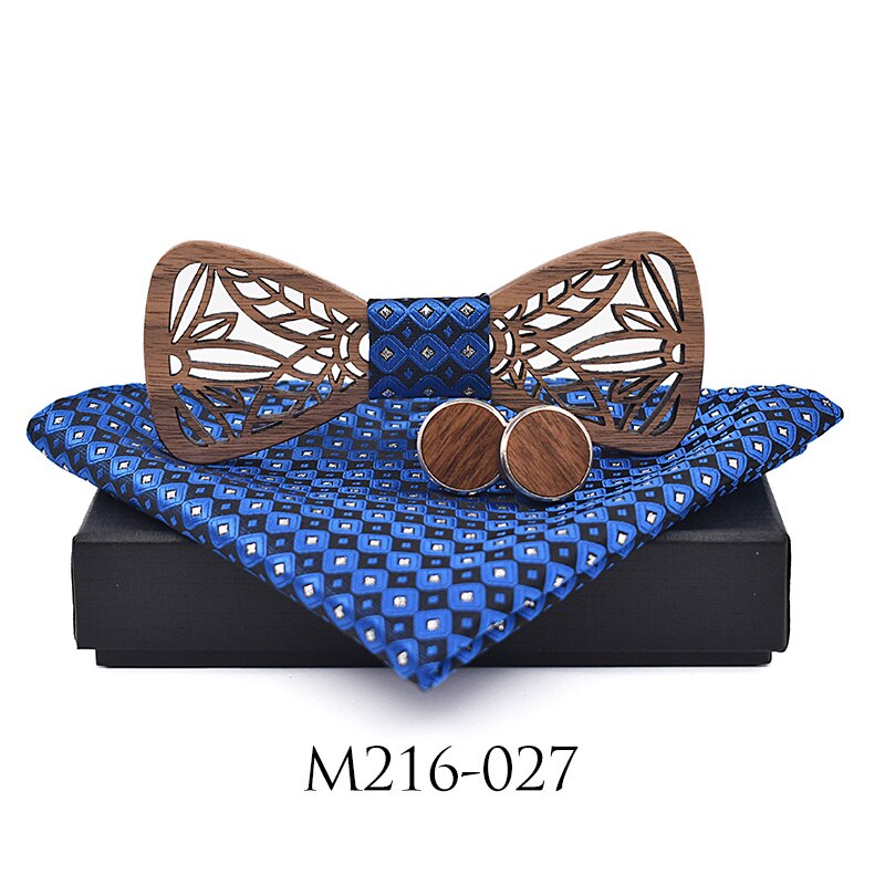 ZDJMEITRXDOOW holz fliege einstellen und Taschentuch Bowtie Krawatte Cravate Homme Noeud Papillon Mann Corbatas hombre Pajarita: 027