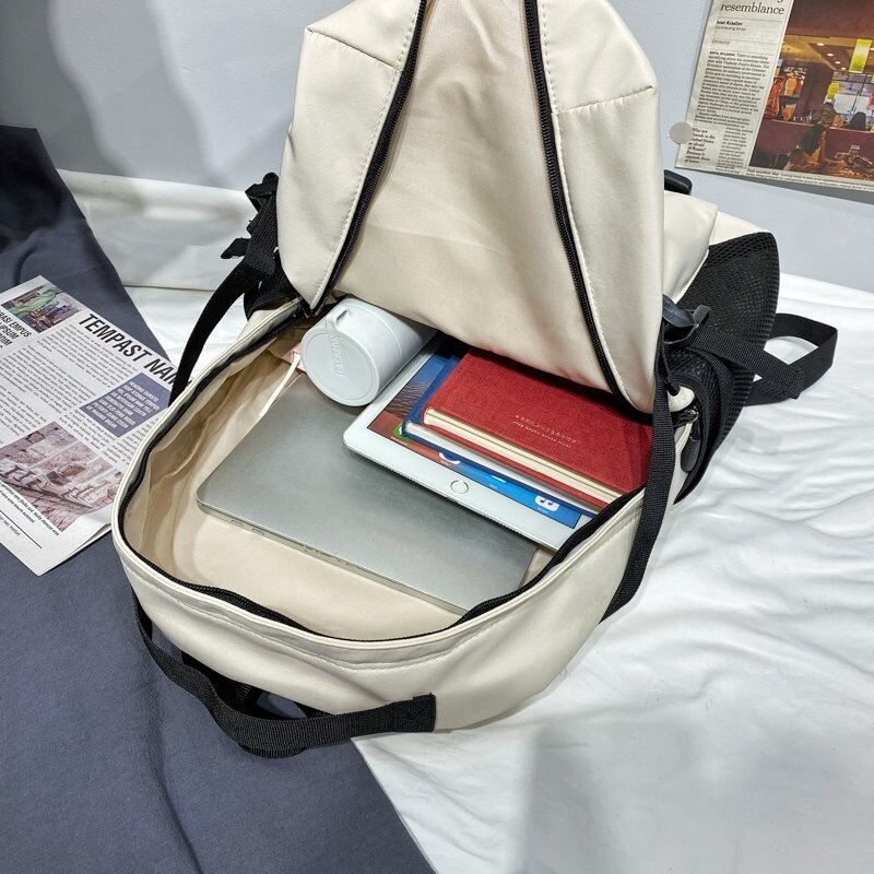 -Trend Männer Und Frauen Schule Taschen Schüler Freizeit Große-kapazität Rucksack Nylon Wasserdichte Anti-diebstahl Reise Rucksäcke