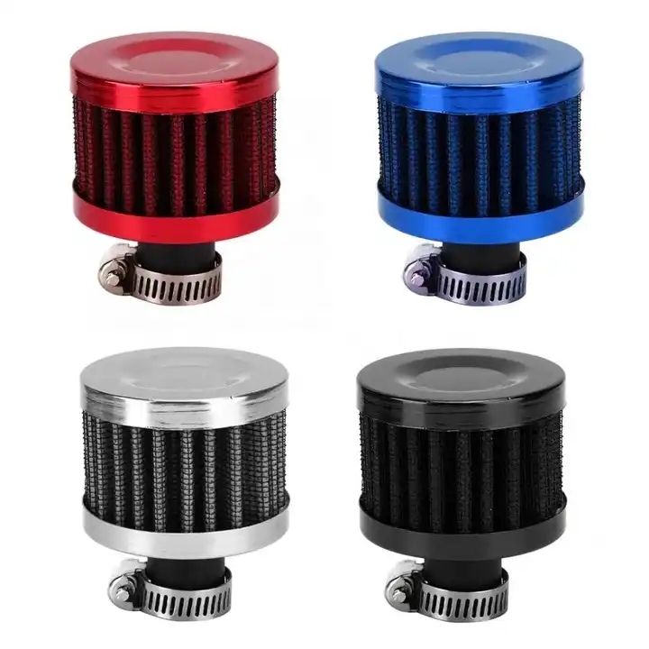 Universal 12mm Car Air Filter Vent Crankcase Breather Filter Valve Stem Covers Mini Air Breather Cold Air Intake