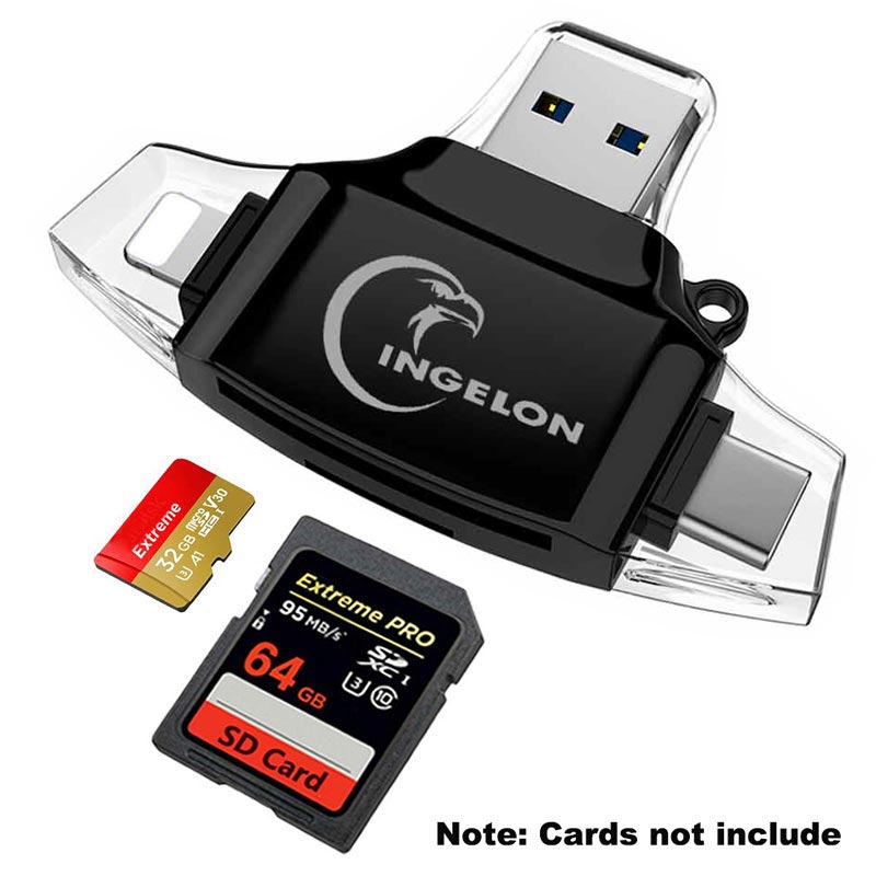 Ingelon USB SD Card Reader sd micro SD reader Adapter lightning usb otg cardreader type c For adaptateur iphone smartcard reader