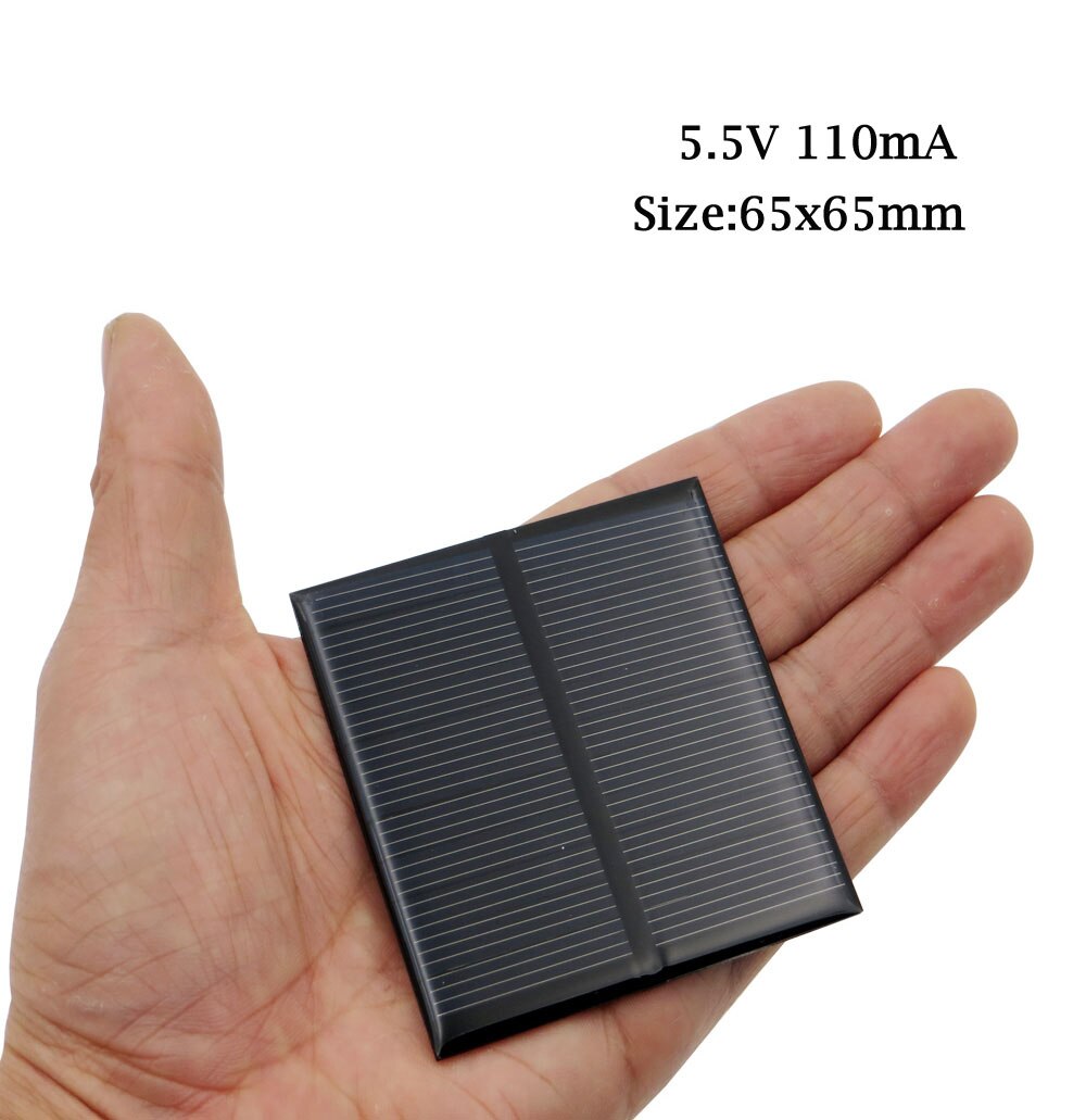 Diy til batteri 5v solpanel mini solsystem telefon solcelle 5.5v opladere bærbare 70ma 80ma 100ma 110ma 160ma 180ma 291ma: 110ma