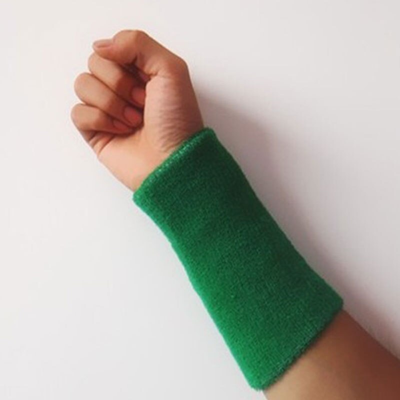 Bracelet anti-transpiration pour sport, fitness, Yoga, bras, manche absorbant la sueur, serviette, attelle, équipement de protection, 1 pièce: vert militaire