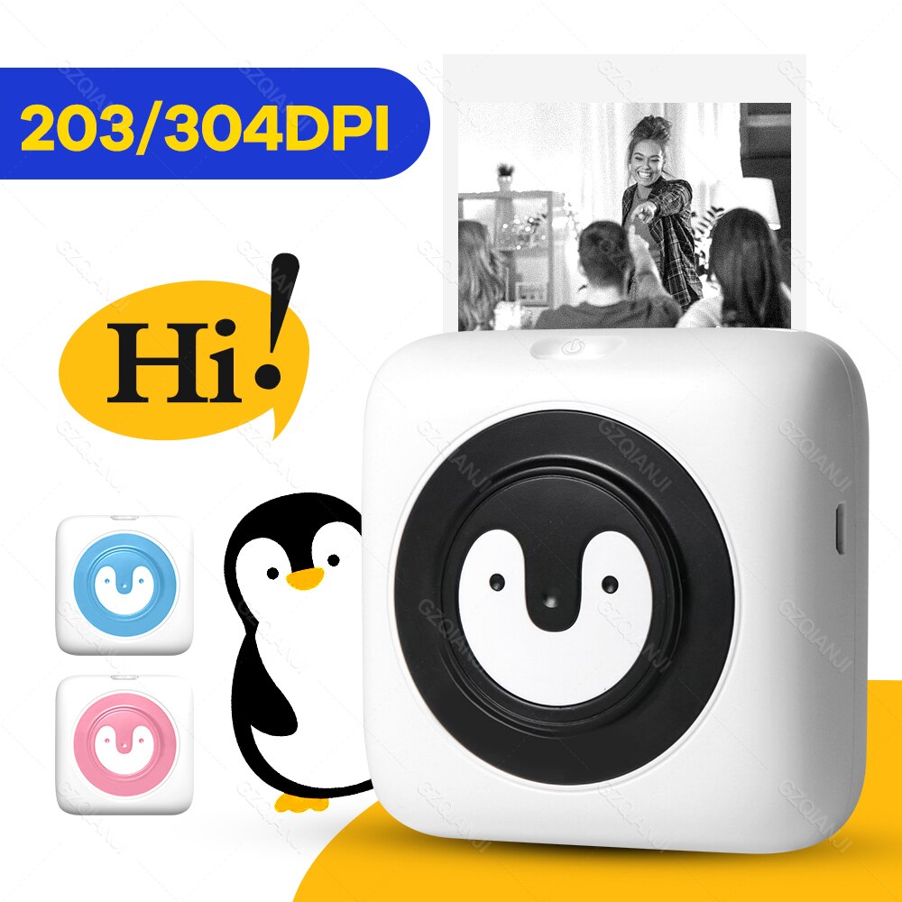 304 dpi mini bluetooth valokuvatulostin lämpö langaton puhelin tulostin mobiili kuva muistiinpanoja tarra tarratulostus 203 dpi tulostin