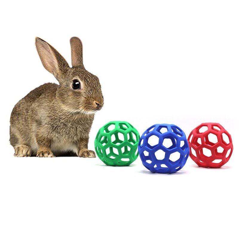 2Pcs Rabbit Treat Ball Hay Feeder Toy Ball Hanging Feeding Toy for Rabbit Guinea Pig Chinchilla Small Animals Pet