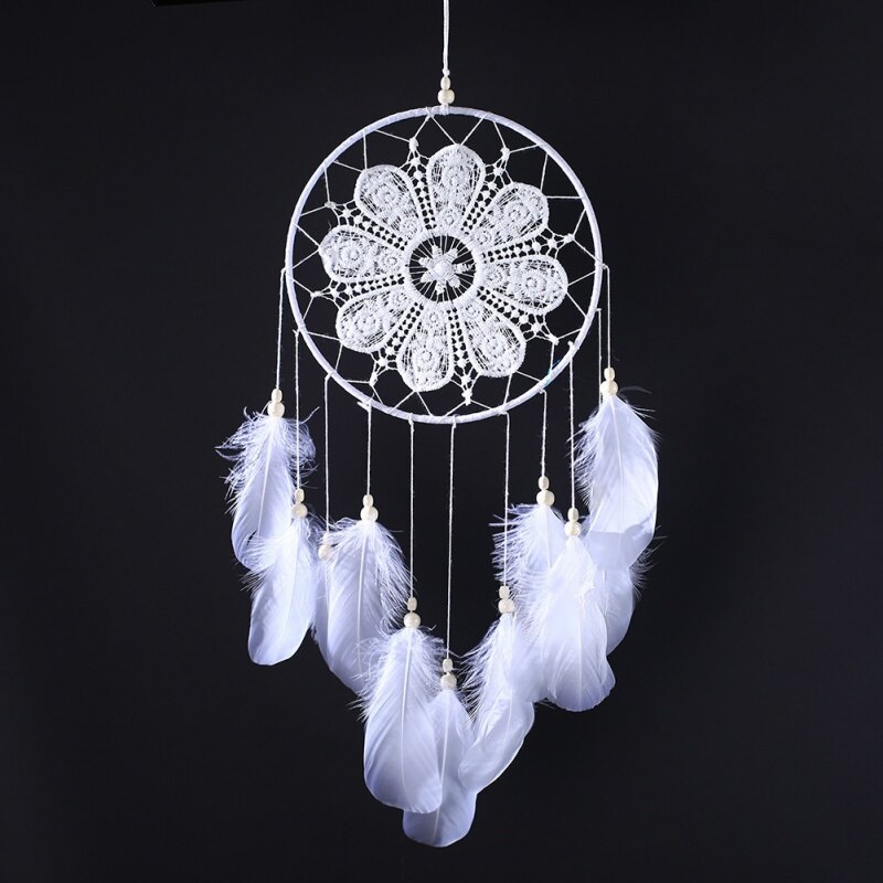 Nordic Indian Style Dreamcatcher Handmade Wind Chimes Hanging Pendant Dream Catcher Home Wall Art kids room Hanging Decorations: W