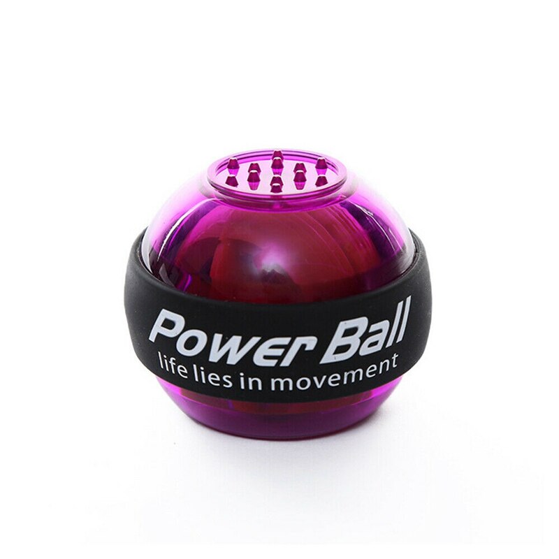 Led håndled bold træner gyroskop forstærker gyro kraft bold arm træner powerball træningsmaskine gym fitnessudstyr: Lilla