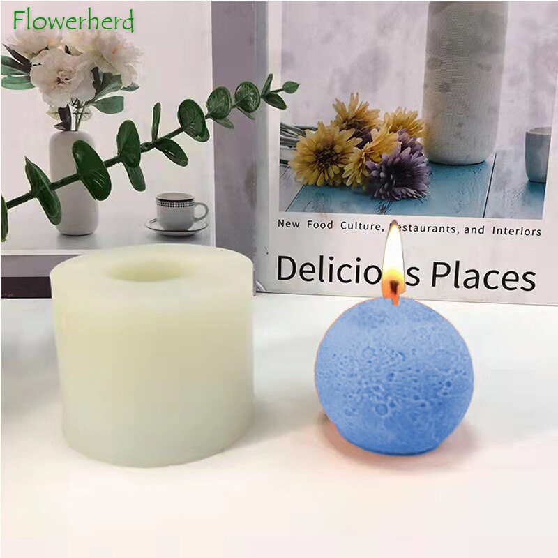 Creatieve Ruimte Planeet Kaars Siliconen Mal Diy Sferische Maan Aromatherapie Kaars Gips Cake Decoratie Mold Kaars Maken