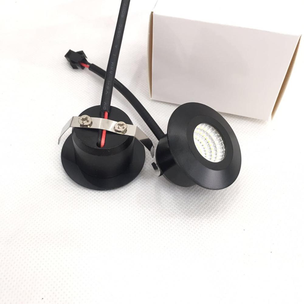 4 stks/partij DC12V Mini Led Spotlight 3w diameter 40mm Mini Led Spotlight voor Kast Showcase Trap Display Spot verlichting 3 Watt