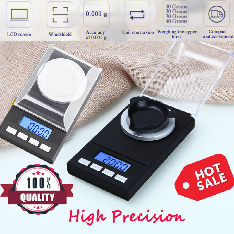 Báscula Digital portátil 1mg pesa 0.001g báscula electrónica de pesaje de alta precisión
