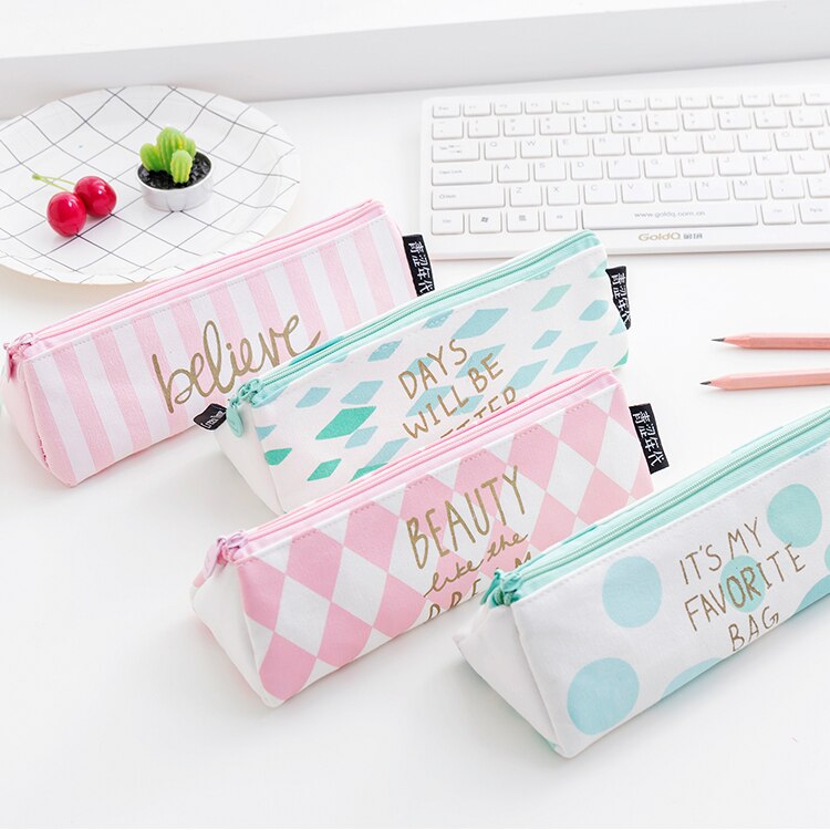 TUTU Korean Cracker School fabric Pencil Case Cute Pen Bag Kawaii Stationery Pouch Office School Supplies H0010