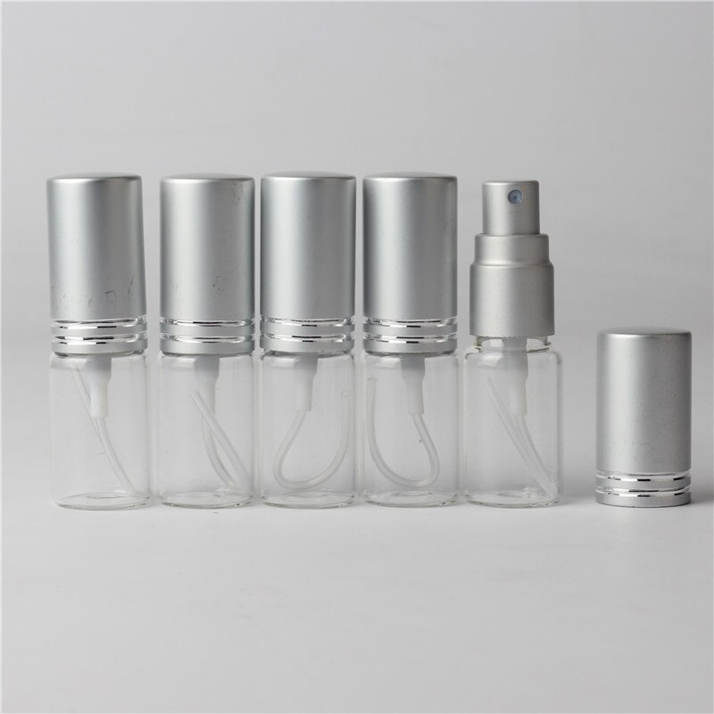 5 unids/lote 5ml 10ML 10ml botellas de aerosol de Perfume de Color muestra botellas de Spray botella rellenable botella de Translucence muestra botella de Perfume de aerosol