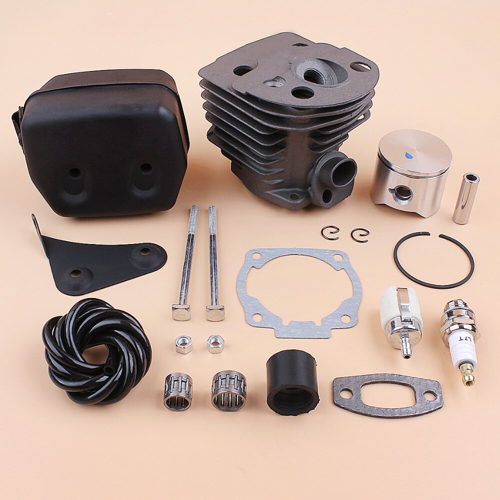 Kettingzaag Rebuild Gebruik 45 Mm Cilinder Zuiger & Uitlaat Beugel Bout Motor Kit Voor Husqvarna 50 51 55 Motor Reserveonderdelen onderdelen 503168301