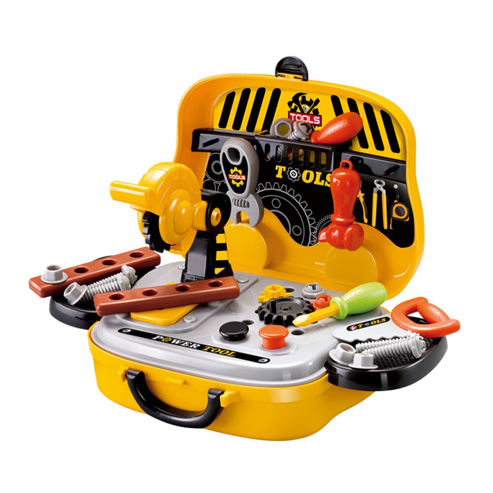 Kids Tool Set Tool Kit In Koffer Tool Kit Bouw Speelbal Voor Play Tool Kast Koffer Voor Kinderen: Yellow