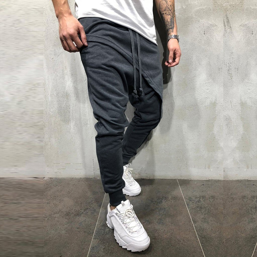 Men Joggers Sports Trousers Stitching sweaterpants Pants Simple Plus Size Fitness Tracksuit Male workout Training sportswear