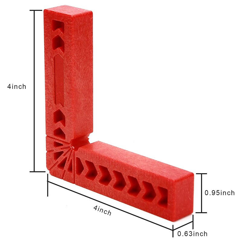 4 pc 4 tommer , 4 pc 6 tommer positionering firkantet , 90 graders vinkelklemme tømrer hjørne klemme