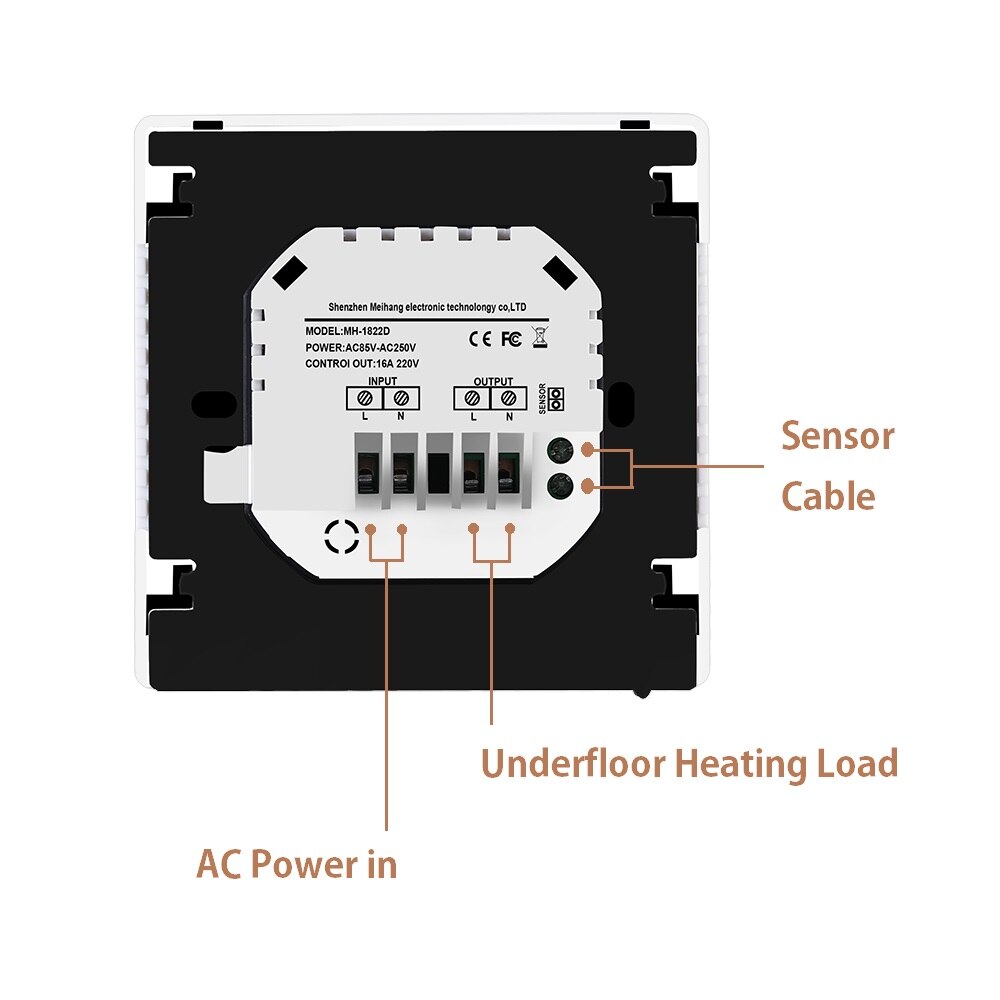 Smart LCD Touchscreen Thermostat Programmable Electric Floor Heating System Thermoregulator Temperature Controller