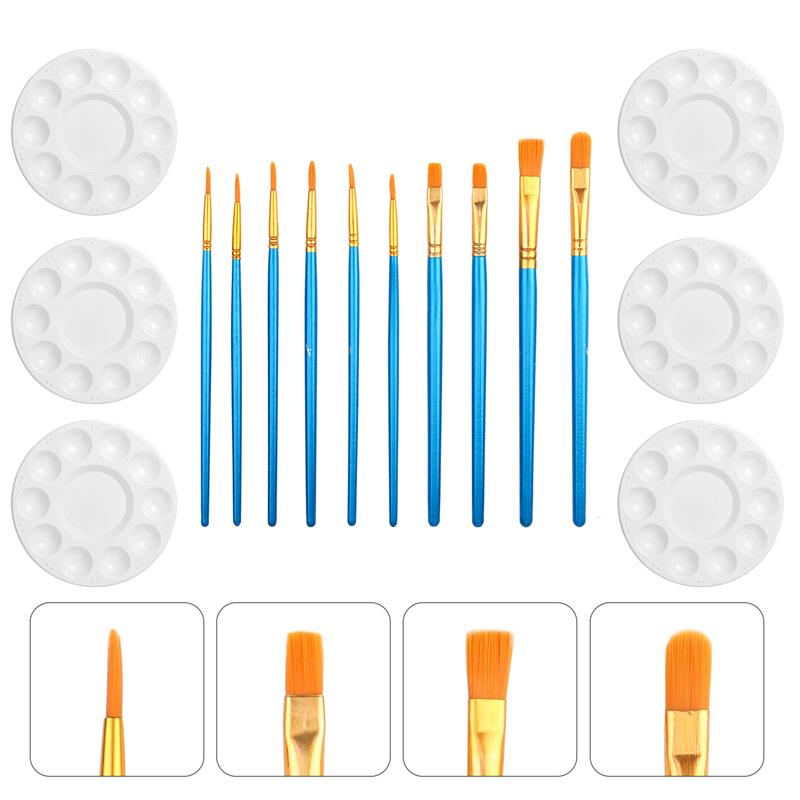 1Set Kids Color Palette Painting Set Paint Brush for Kids Art Students