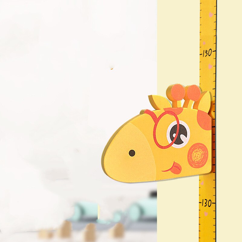 3D three-dimensional children's height ruler cartoon height ruler measuring ruler Removable Wall Sticker growth chart