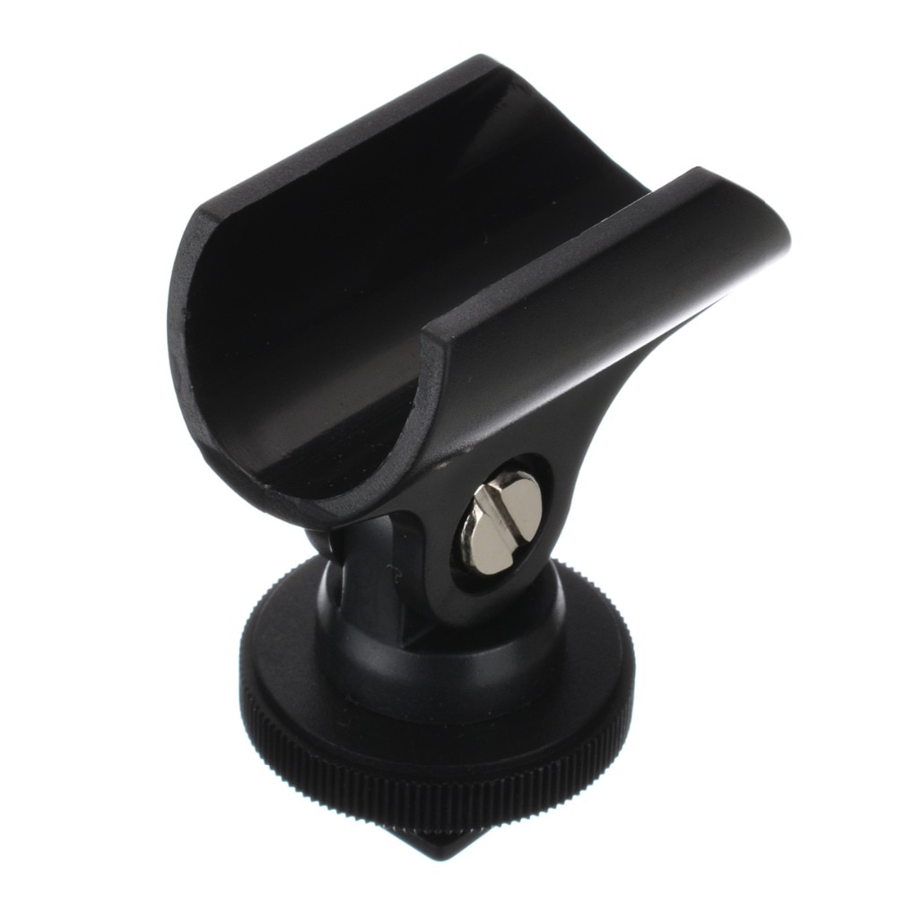 1 PC Microfoon Clip Stand 19mm Plastic Mic Microfoon Houder Clip met Shoe Voor DSLR Camera