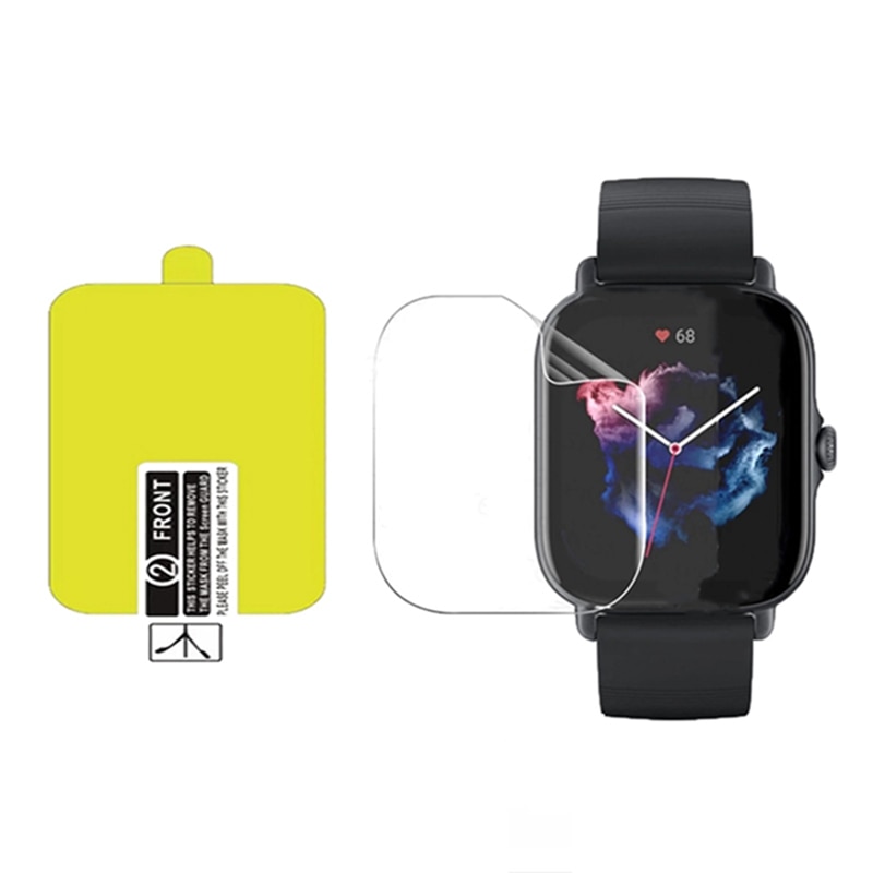 3Pcs Zachte Hydrogel Film Voor Amazfit Gts 3 Gts 2 2e Gts 2 Mini Smartwatch Screen Protector Voor GTS2 GTS2e GTS3 Film Niet Glas