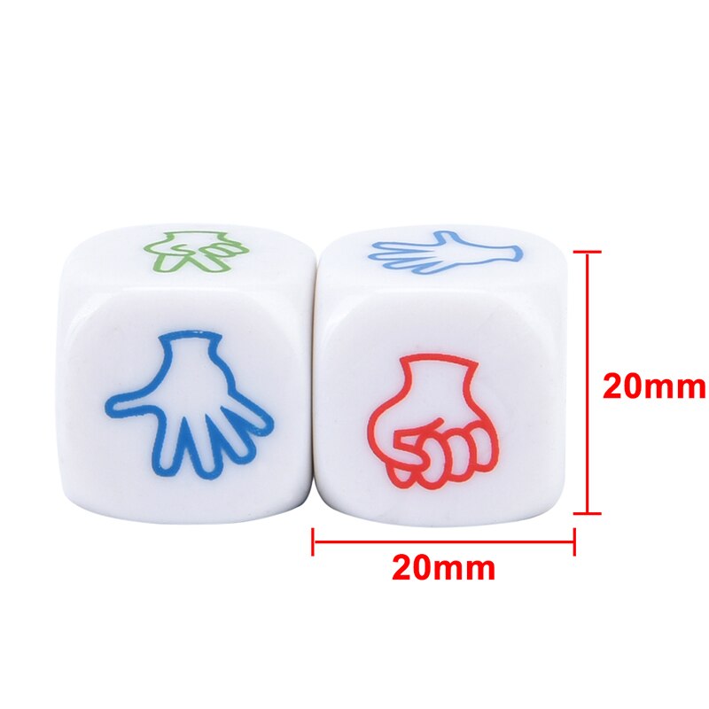 Lustige 2Pcs Finger Ratespiel Dice Rock Paper Scissors Spiel Spielzeug Schere Stein T-boson Familie Party Bord Spiele