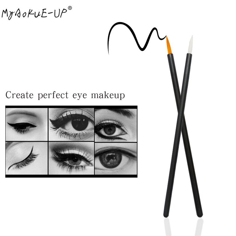 50 st engångs eyeliner penslar ögonskugga eyeliner stav kosmetisk borste ögonfransförlängning kvinnor skönhet sminkverktyg