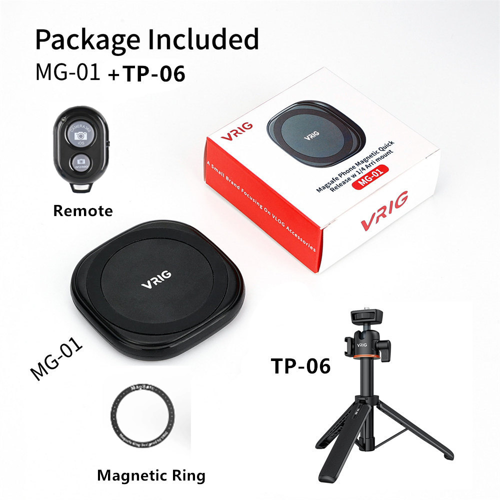 Trípode magnético extensible para Selfie Stick w 1/4 ", anillo de montaje para teléfono celular, soporte para Magsaf, iPhone 15, 14, 13, 12: Azul