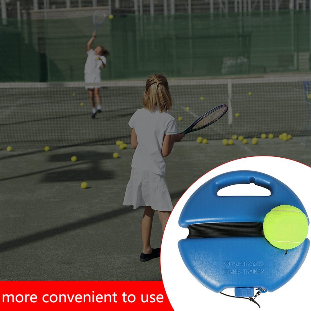 Heavy Duty Tennis Training Tool Exercise Tennis Ball Sport Self-study Rebound Ball With Tennis Trainer Baseboard Sparring Device