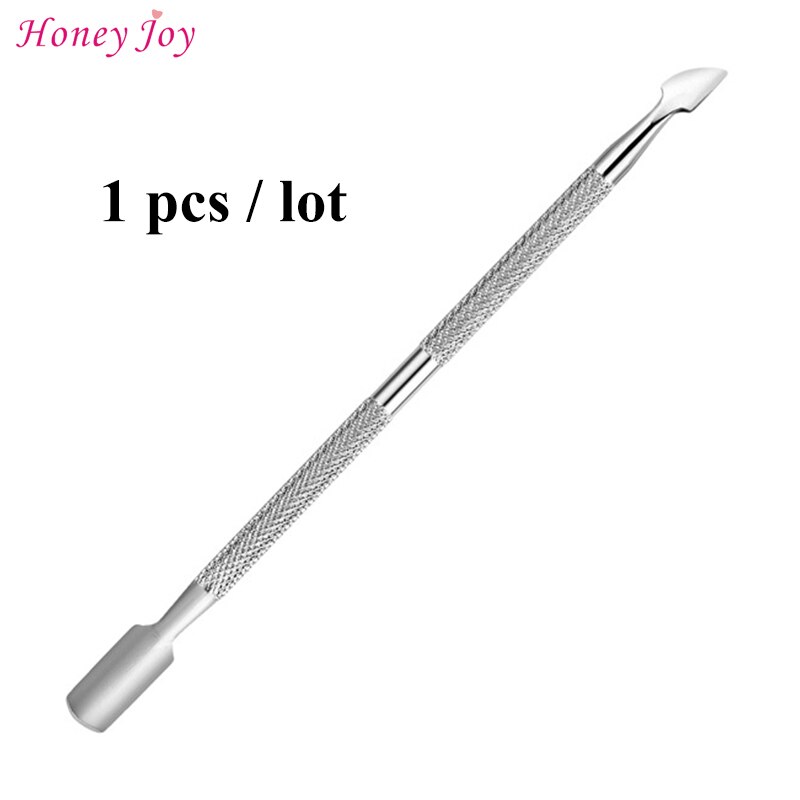 2 Way Spoon Pusher Stainless Steel Cuticle Remover Double Sided Finger Dead Skin Push Nail Art Tools Cuticle Manicure Pedicure: 1pc