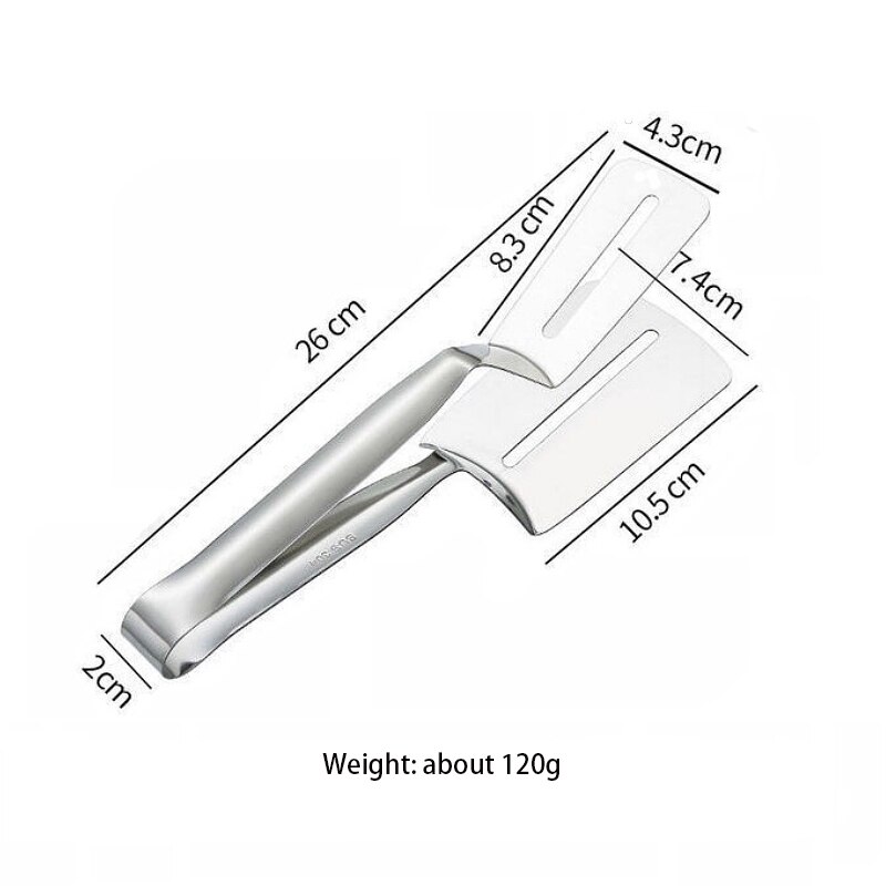 Kitchen Stainless Steel Frying Spatula Kitchenware Pancakes Fried Fish Spatula Clamp Pizza Steak Spatula Clip Kitchen Tools