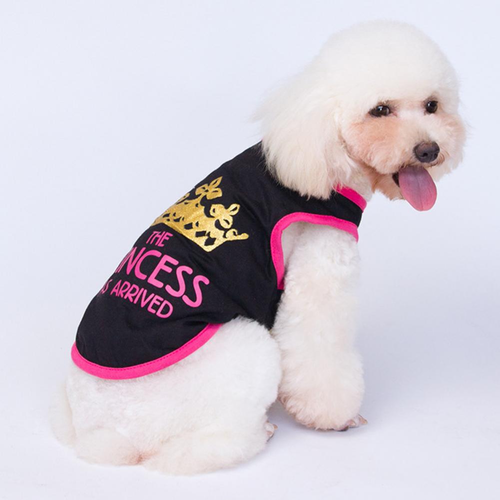 Vêtements pour chiot, col rond, lettre imprimée, tenue à la , gilet pour chien sans manches, Costume pour chat