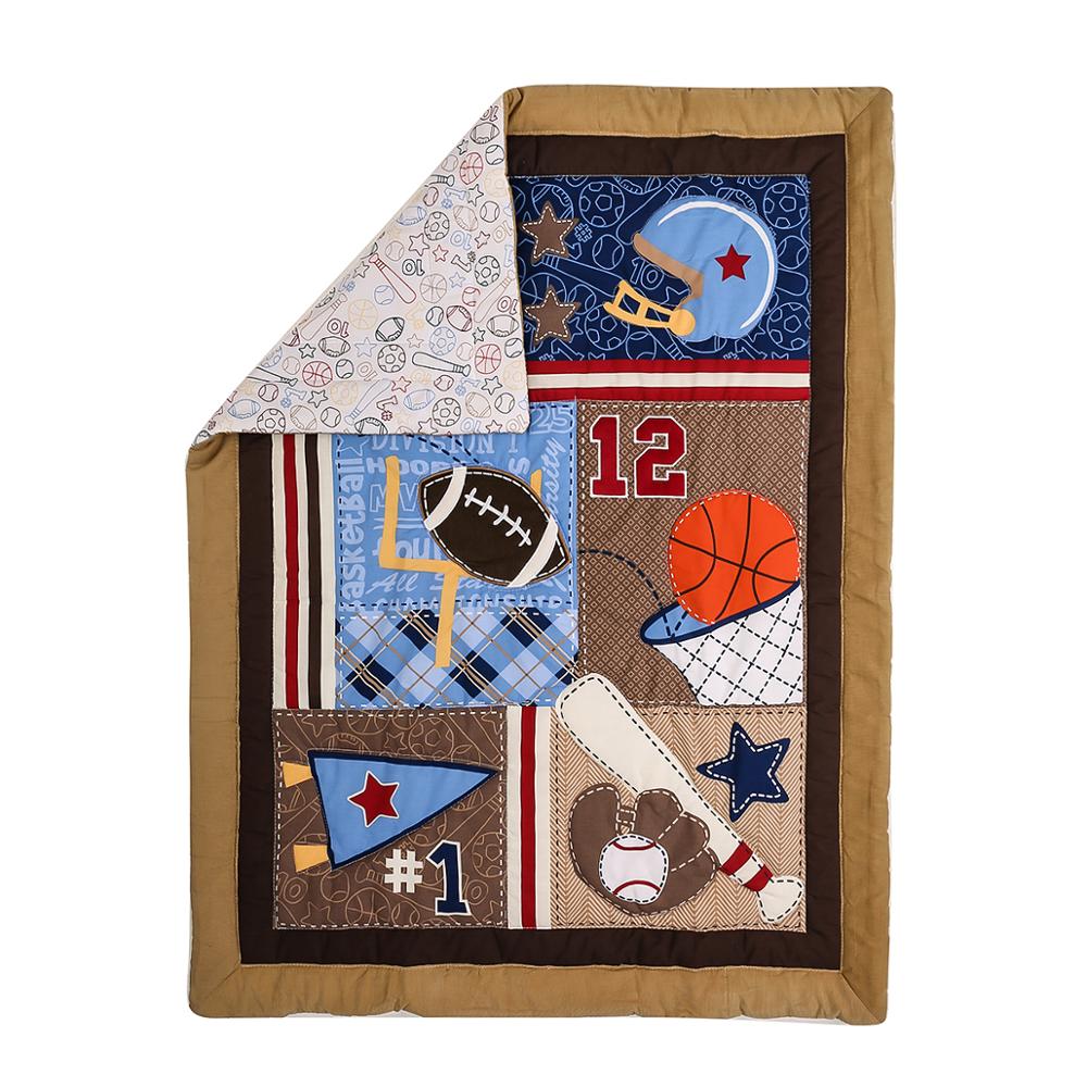Bomull baby quilt print broderi jungel skog for gutter: 0097