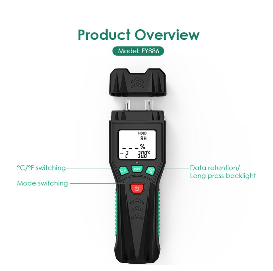 Humimeter RP6 Vochtmeter, recycle, papier, balen - Artec Testnology