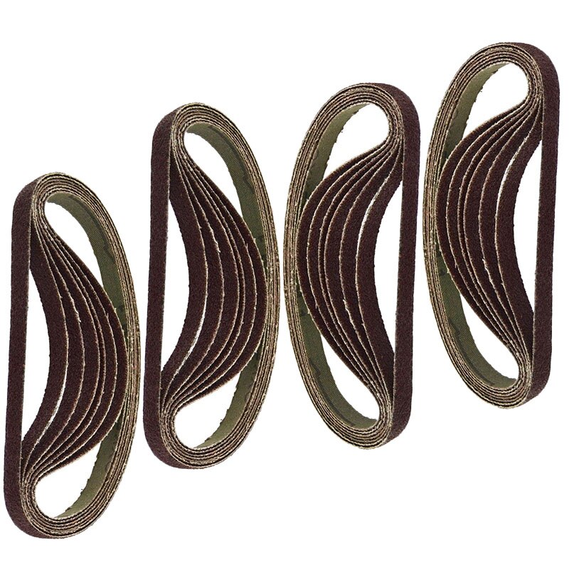 25 stk 330*10mm slibebånd sandpapir slibebånd til båndsliber slibeværktøj træ blød metal polering 60/80/100/120 korn