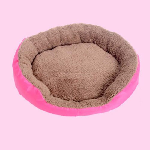 Small Large Pets Mat Dogs Warm Nest Beds Kennel Blue Orange Rose Green Round Plush Cat Bed House Pet Cat Puppy Mat: Rose red / M