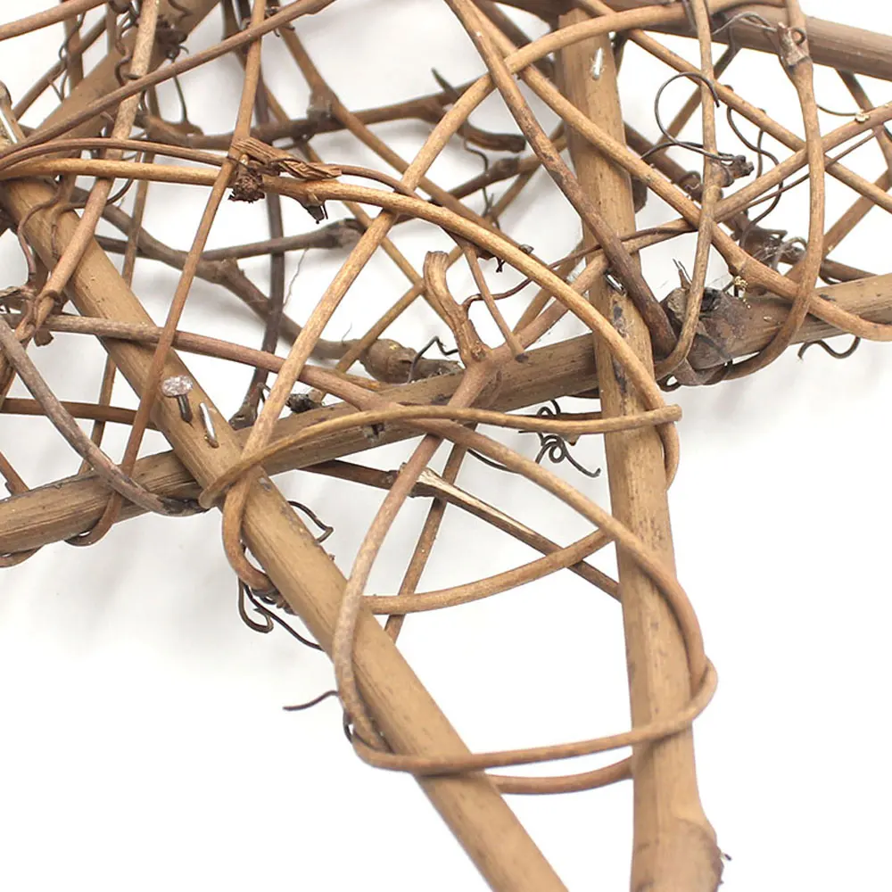 10 pçs madeira café branco rattan bola coração estrelas diy acessórios decorações para casa ornamento da árvore de natal fontes de festa de casamento