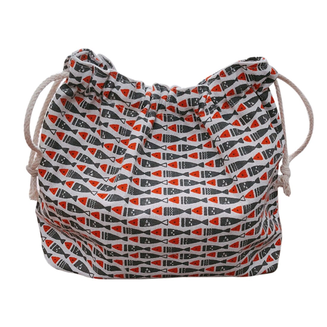 Moda almoço saco drawstring almoço sacos para mulheres crianças portátil lancheira estilo japonês bento tote bolsa de viagem piquenique