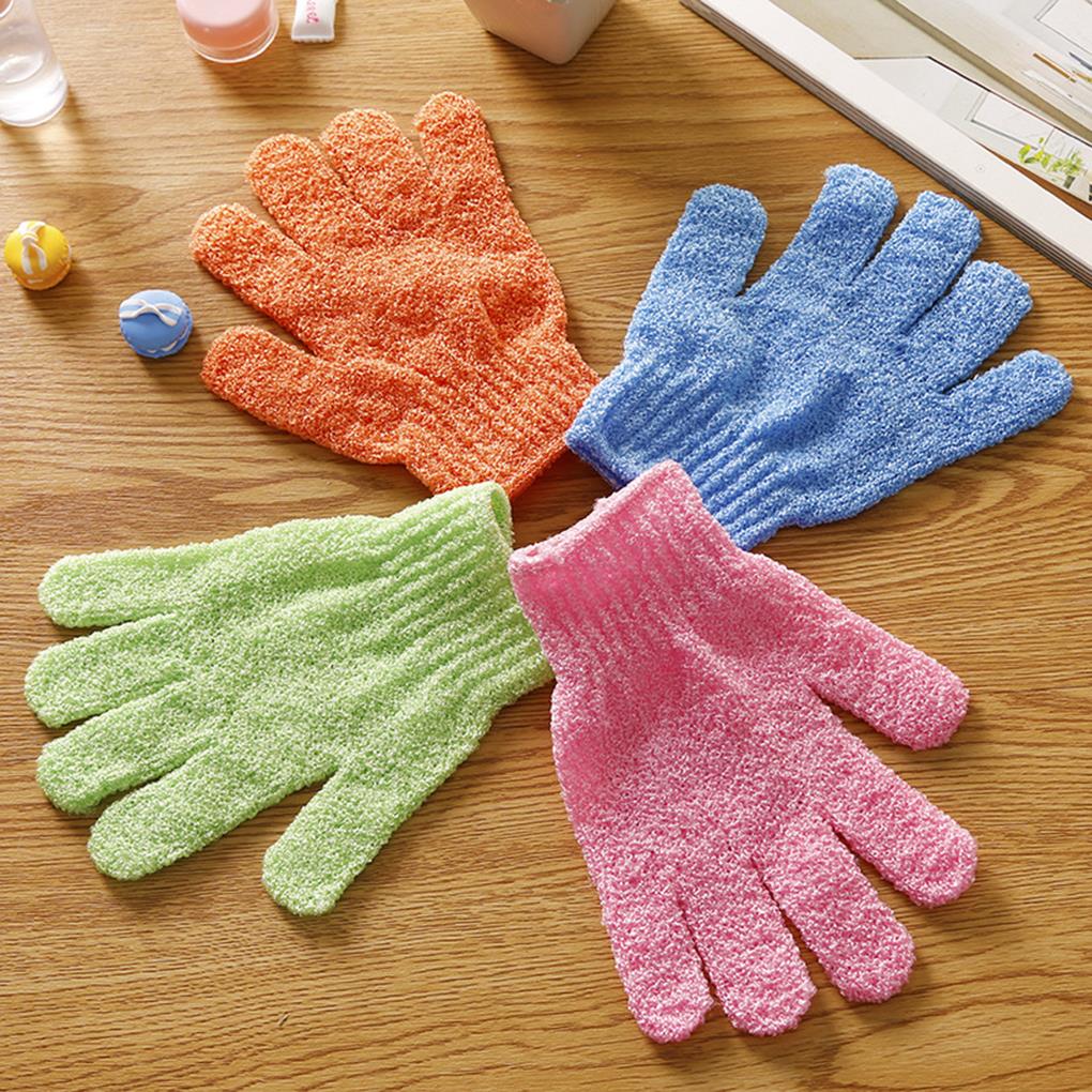 1 Pair Hand Shape Shower Scrubber Exfoliating Back Body Massage Mitten Skin Moisturizing Spa Bath Glove
