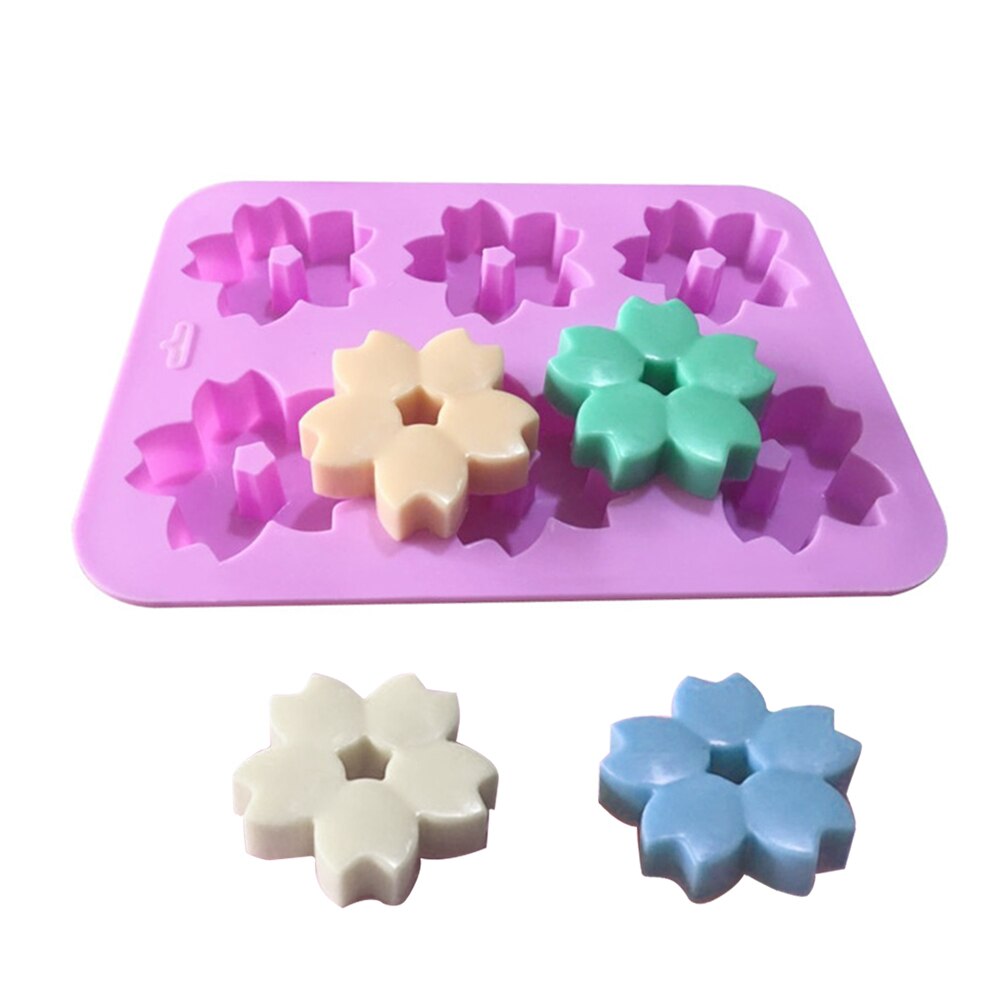 DIY Flower Silicone Soap Mold Massage Bar Soap making Tool With Single-hole Moulds